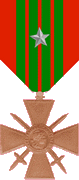Croix de guerre 39-45 avec étoile d'argent