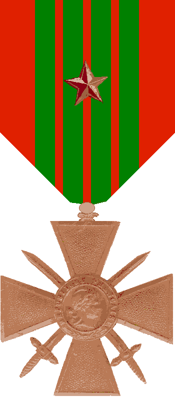 Croix de guerre 1939-1945 avec étoile de bronze