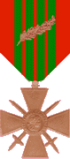 Croix de guerre 1939-1945 avec palme de bronze
