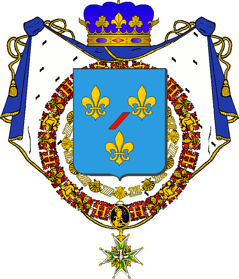 Armes de Henry Gaston de Bourbon-Verneuil Duc et Pair de France