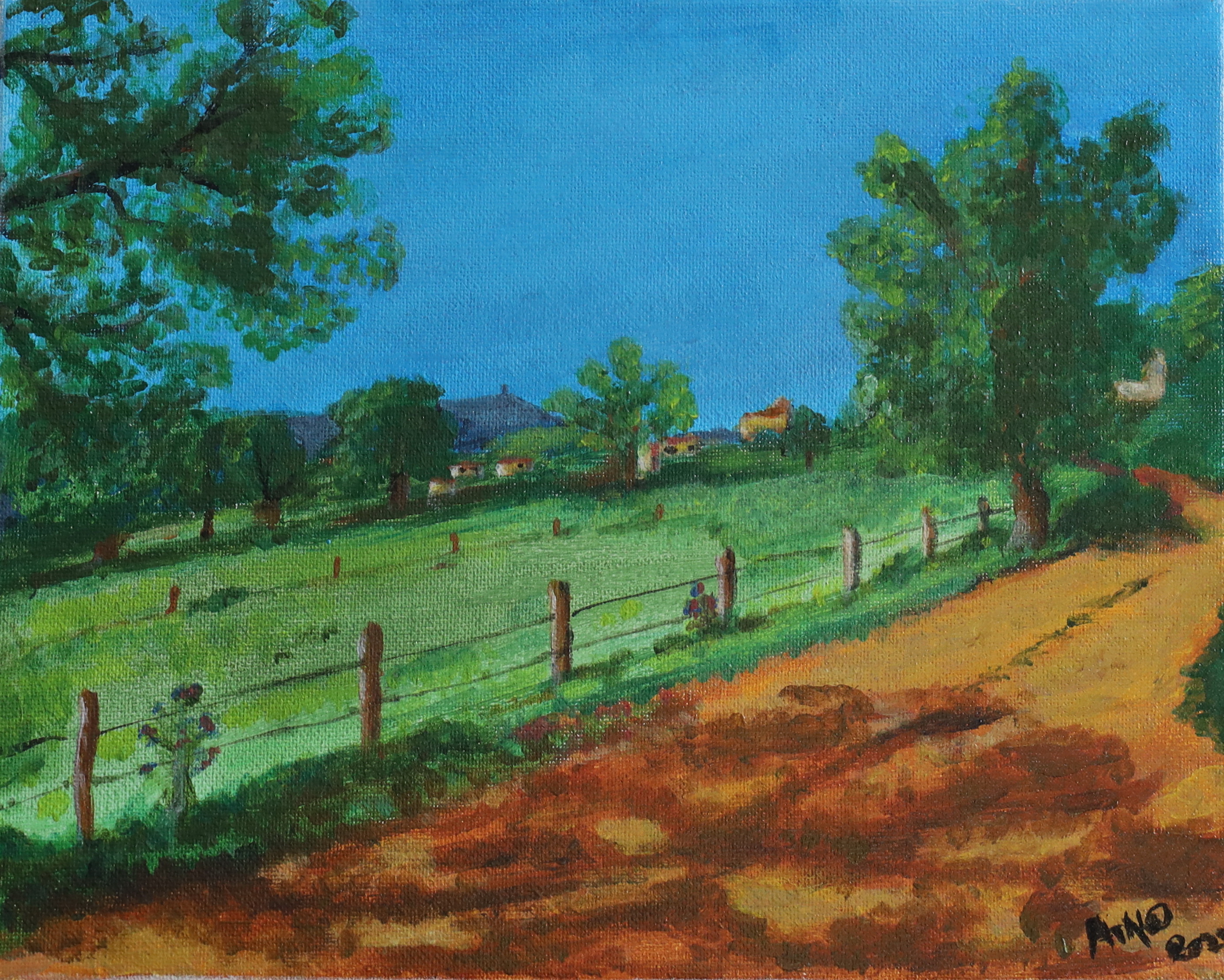 Paysage à la sortie d'un bois