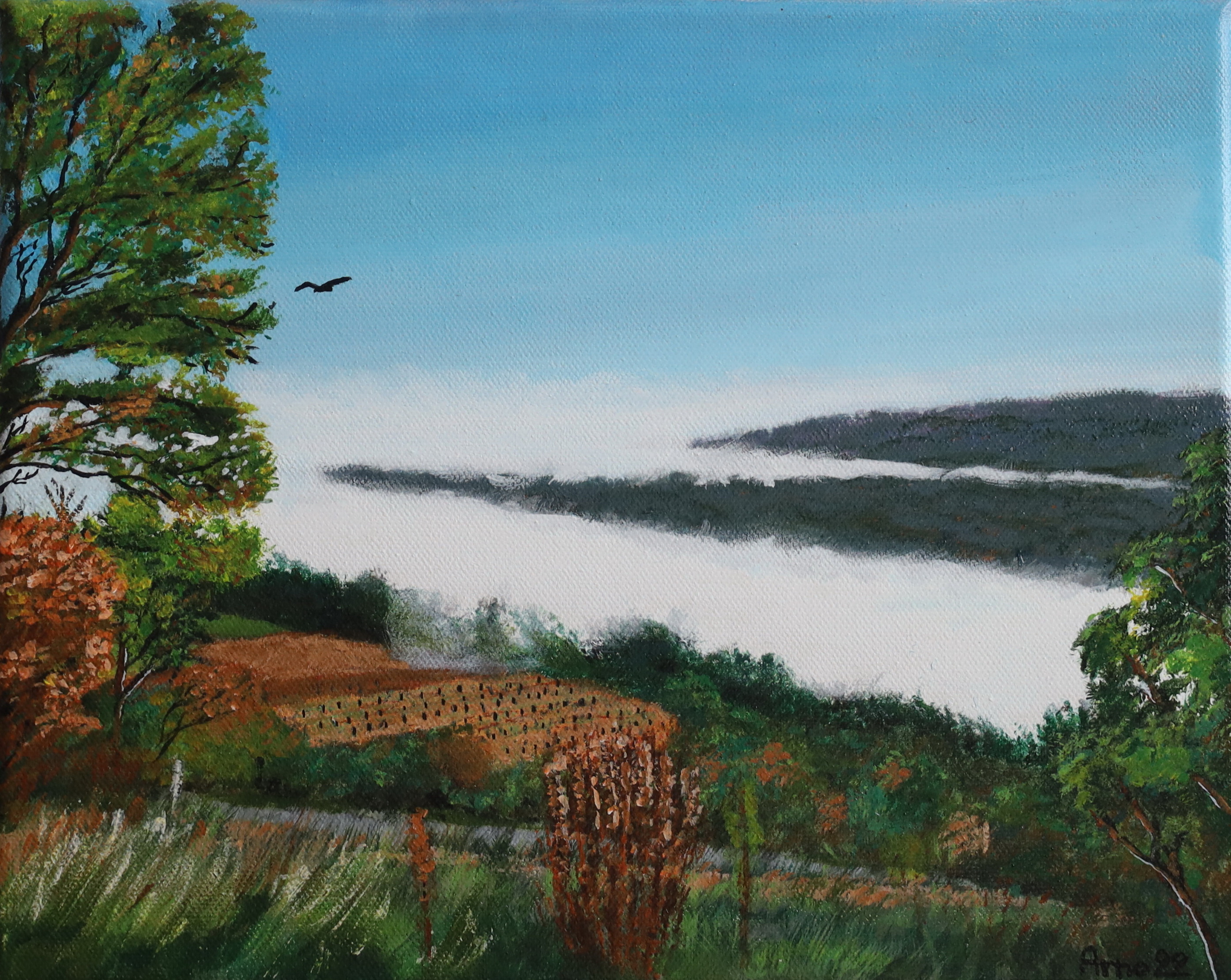 Paysage lyonnais, automne