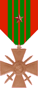 Croix de guerre 1939-1945 avec étoile de bronze